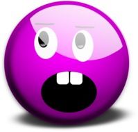 frightened violet emoticon smiley