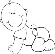 baby smiling cartoon drawing