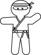 ninja japanese cartoon drawing