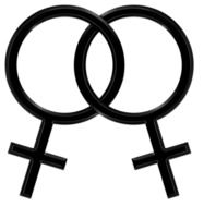 black symbol of homosexual relationships as an illustration