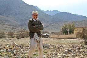 shy afghan child