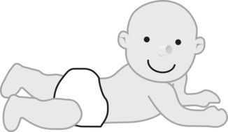 smiling baby drawing
