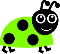 ladybug bug lime drawing