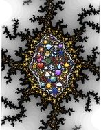 blask fractal with emojies inside