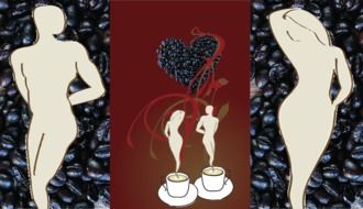 love collage with coffee