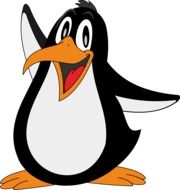 graphic image of a funny penguin