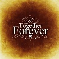 together forever text drawing