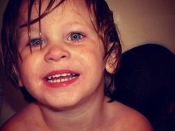 baby photo in the bath