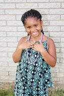 young girl with braided braids