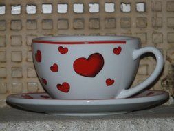 cup with heart love