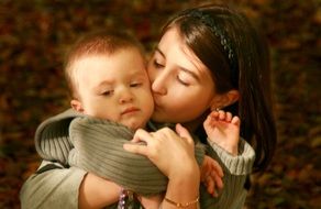 portrait of sweet brother and sister