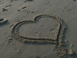 heart in the sand