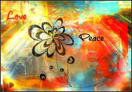 abstract artwork of flowers