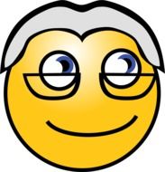 Old man with the glasses clipart