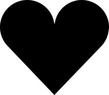 Black heart clipart