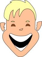 boy smiling drawing