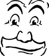 happy face man drawing