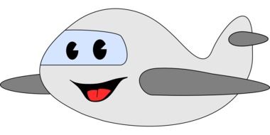 Happy airplane clipart