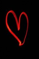 red heart of lights