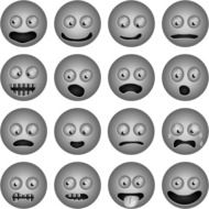 clipart of the grey smileys