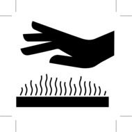 hot surface as a graphic illustration
