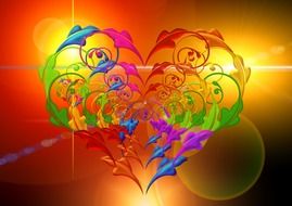 absract colorful heart