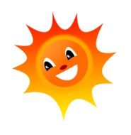 clipart of the orange sun