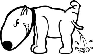 dog pee animal drawing