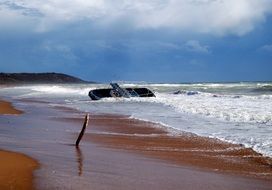 shipwreck on the ocean