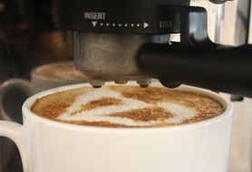 cappuccino from coffee machine