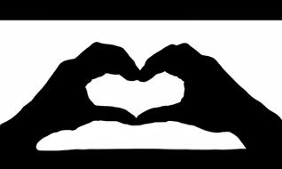 Heart silhouette clipart
