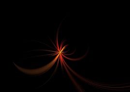 Christmas star on a black background