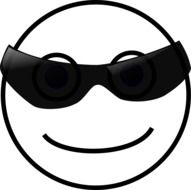 Smiley face with the glasses