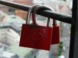 love locks in a pair
