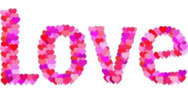 love pink text drawing
