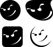set of angry smiley