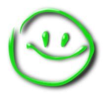 smiley green face drawing