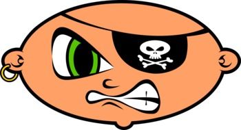 pirate face drawing