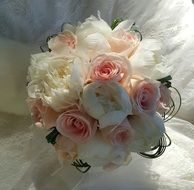 bouquet of white peonies