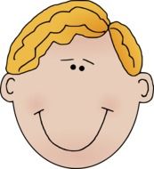 cartoon blonde male face