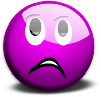 sad violet emoticon smiley