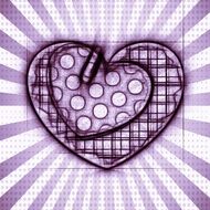 purple drawing of hearts