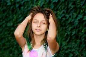 portrait of a girl with colorful hair