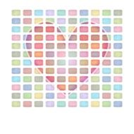 loving heart in squares for valentine's day