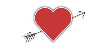 Arrow in the heart clipart