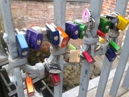 castles on the bridge as a symbol of eternal love
