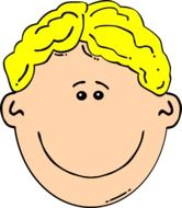 boy face blonde drawing