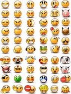 collage of variety of emoticons
