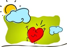 running happy heart