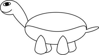 turtle smiling cartoon drawing